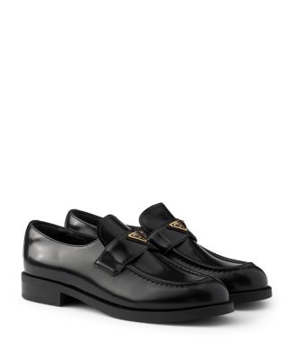  Women's Brushed Leather Loafers