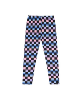Girls' Checkered Stretch Jersey Leggings - Little Kid