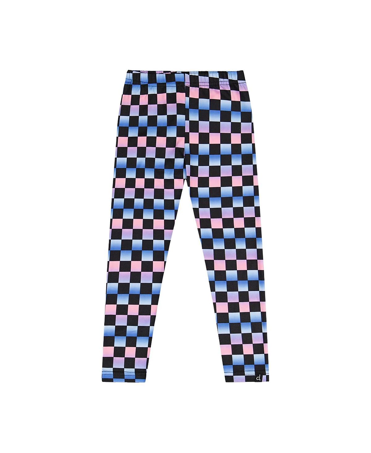 Deux par Deux Girls' Checkered Stretch Jersey Leggings - Little Kid