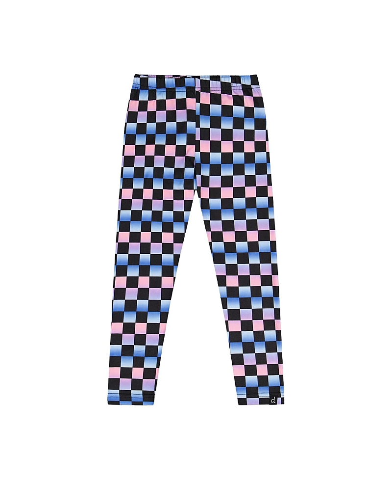 Deux par Deux Girls' Checkered Stretch Jersey Leggings - Little Kid