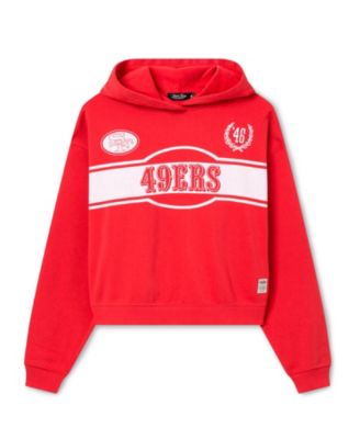 Junk Food Clothing Women's San Francisco 49ers Oversized Crop Hoodie
