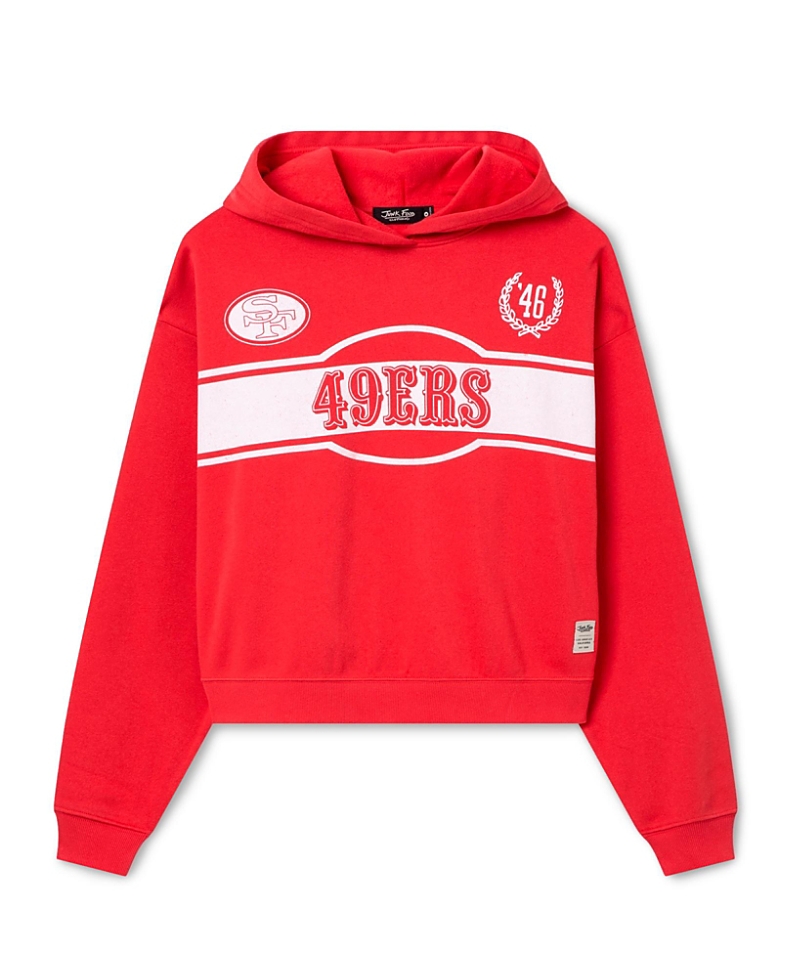 Junk Food Clothing Women's San Francisco 49ers Oversized Crop Hoodie