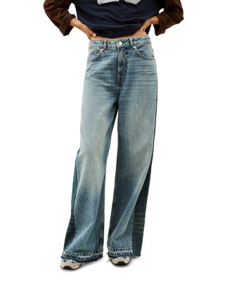 Mislav Mid Rise Wide Leg Jeans in Blue Jeans