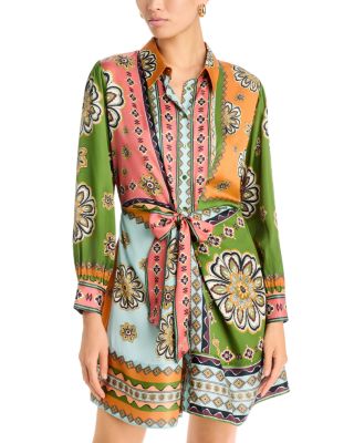 Maxima Tie Waist Mini Shirtdress