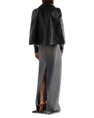 Leather Cape Jacket