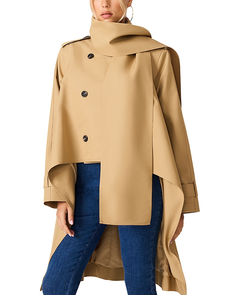 Steve Madden Caspian High Low Double Breasted Jacket