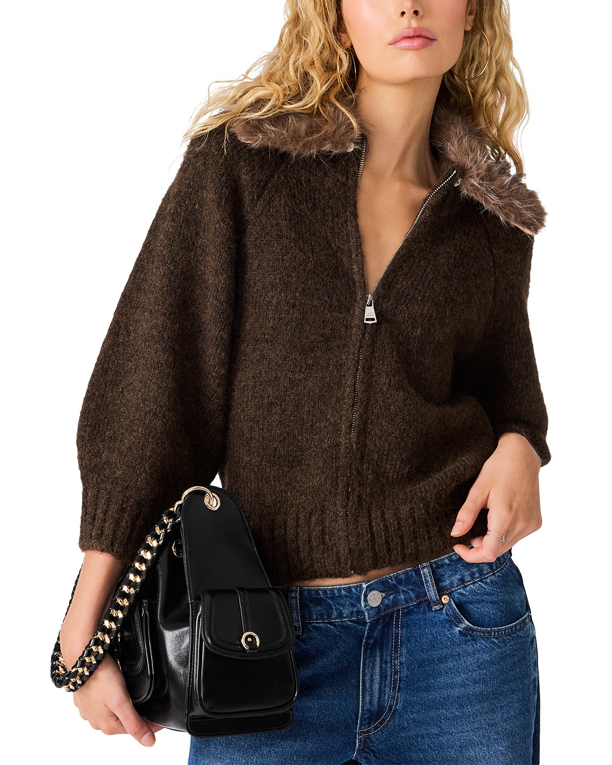 Odessa Faux Fur Collar Sweater