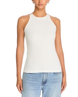 Courreges Buckle 90s Rib Tank Top