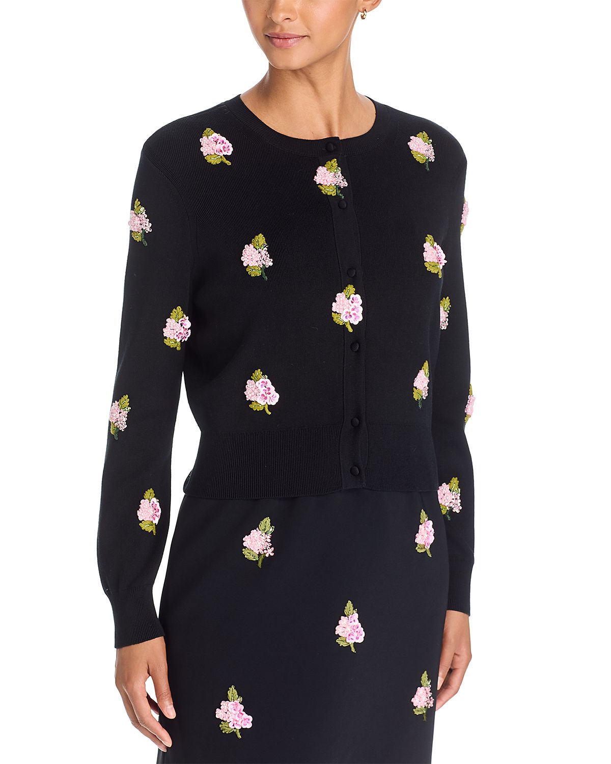 Carolina Herrera Silk & Cotton Embellished Cardigan