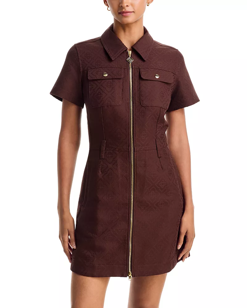 Casablanca Cotton Monogram Canvas Dress