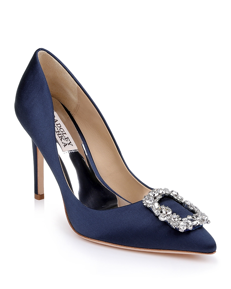 Badgley Mischka Women's Cher Crystal Buckle Pumps