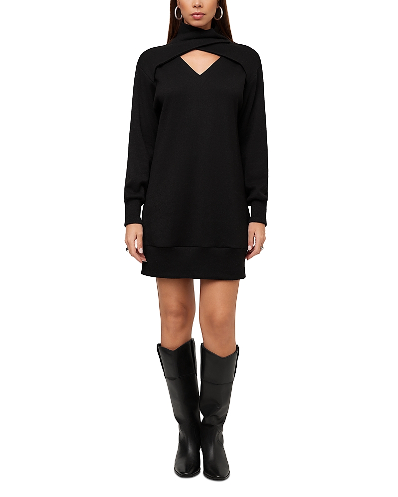 Fifteen Twenty Claylee Crossover Turtleneck Dress