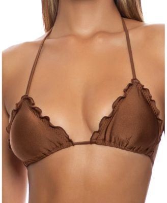 Luli Fama Buena Wavy Triangle Bikini Top