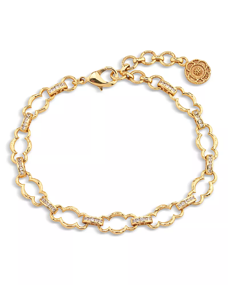 Capucine De Wulf Maharani Cubic Zirconia Petite Chain Bracelet