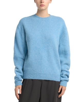 Wool & Cotton Classic Alpaca Crewneck Sweater 