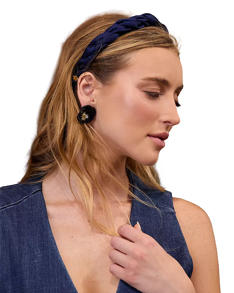 Lele Sadoughi Juliet Braided Silk Headband