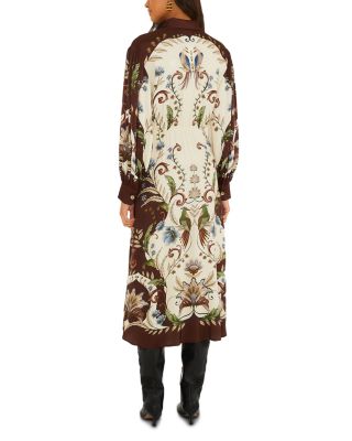 Millena Tie Front Midi Shirtdress - thumbnail 3