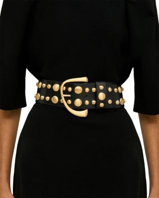 Women's Zoe Studded Leather Waist Belt 