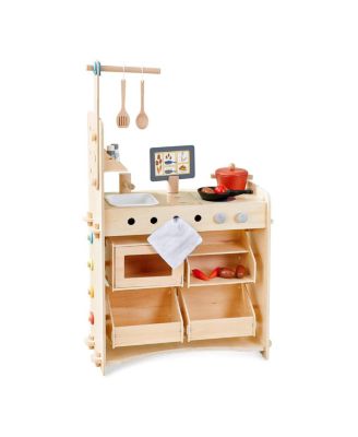  Creative Play in Wooden Kitchen 3+ - Ages 2-4