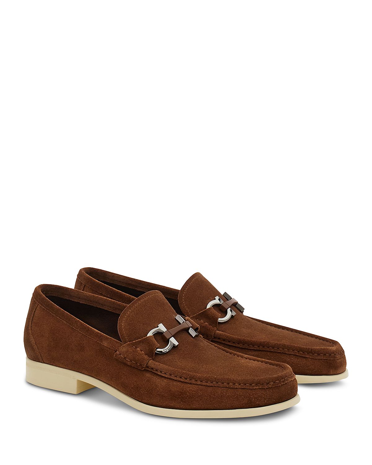 Ferragamo Men's Gancini Ornament Loafers