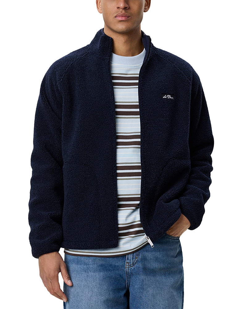 Les Deux Logo Patch Zip Teddy Jacket · XS