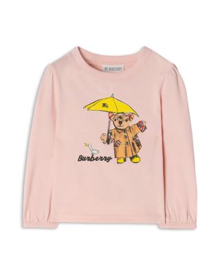 Girls' Emelia Rain Bear Cotton Long Sleeve Tee - Baby, Toddler