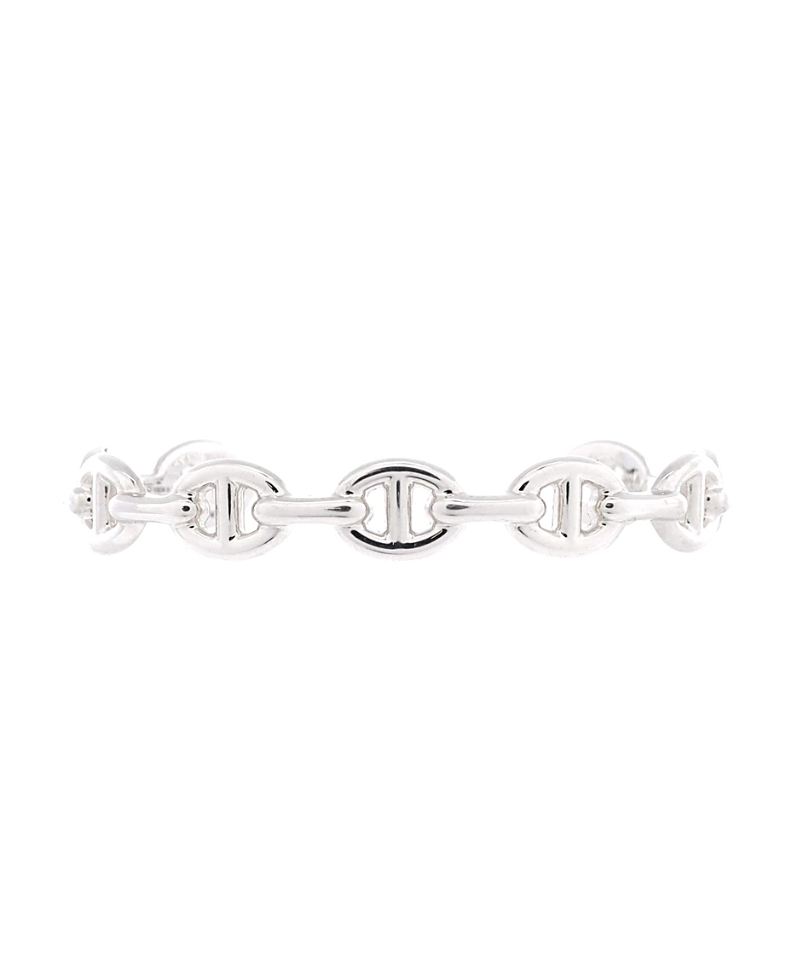 Pre-Owned HERMES Medium Chaine d'Ancre Enchainee Cuff Bracelet Sterling Silver