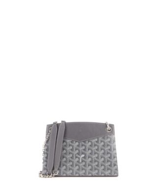  Mini Structured Rouette Chain Shoulder Bag Coated Canvas