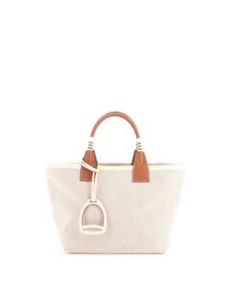 25 Sac Steeple Tote Toile with Leather