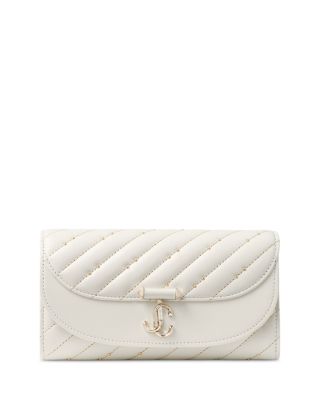 Avenue Curve Quilted Leather Chain Wallet