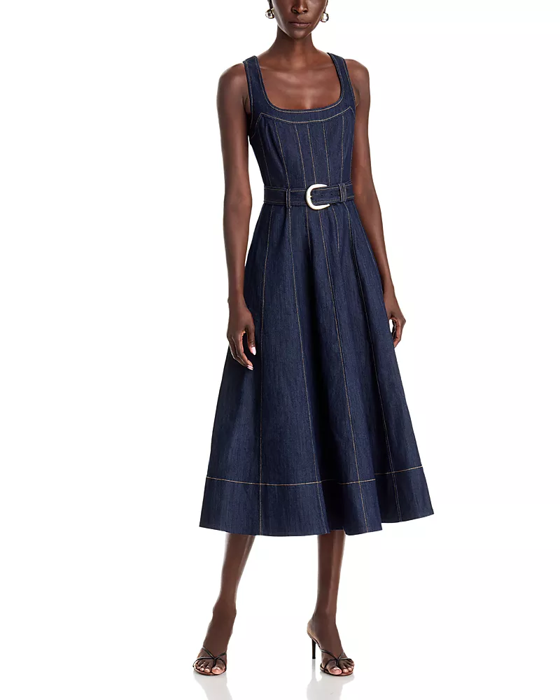 Cinq a Sept Cambree Belted Midi Dress