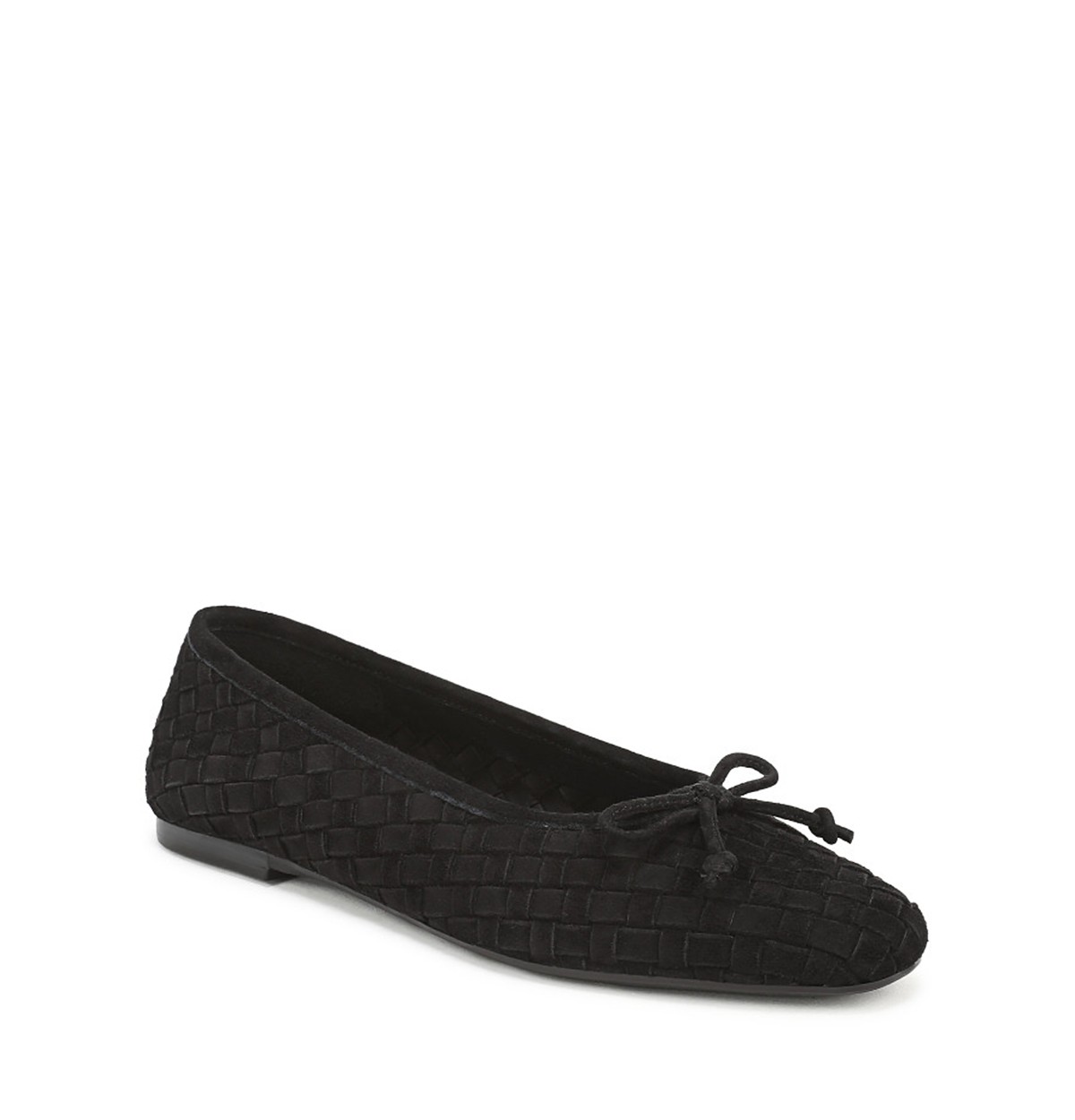 Women's Ruthie Suede Bow Woven Ballet Flats