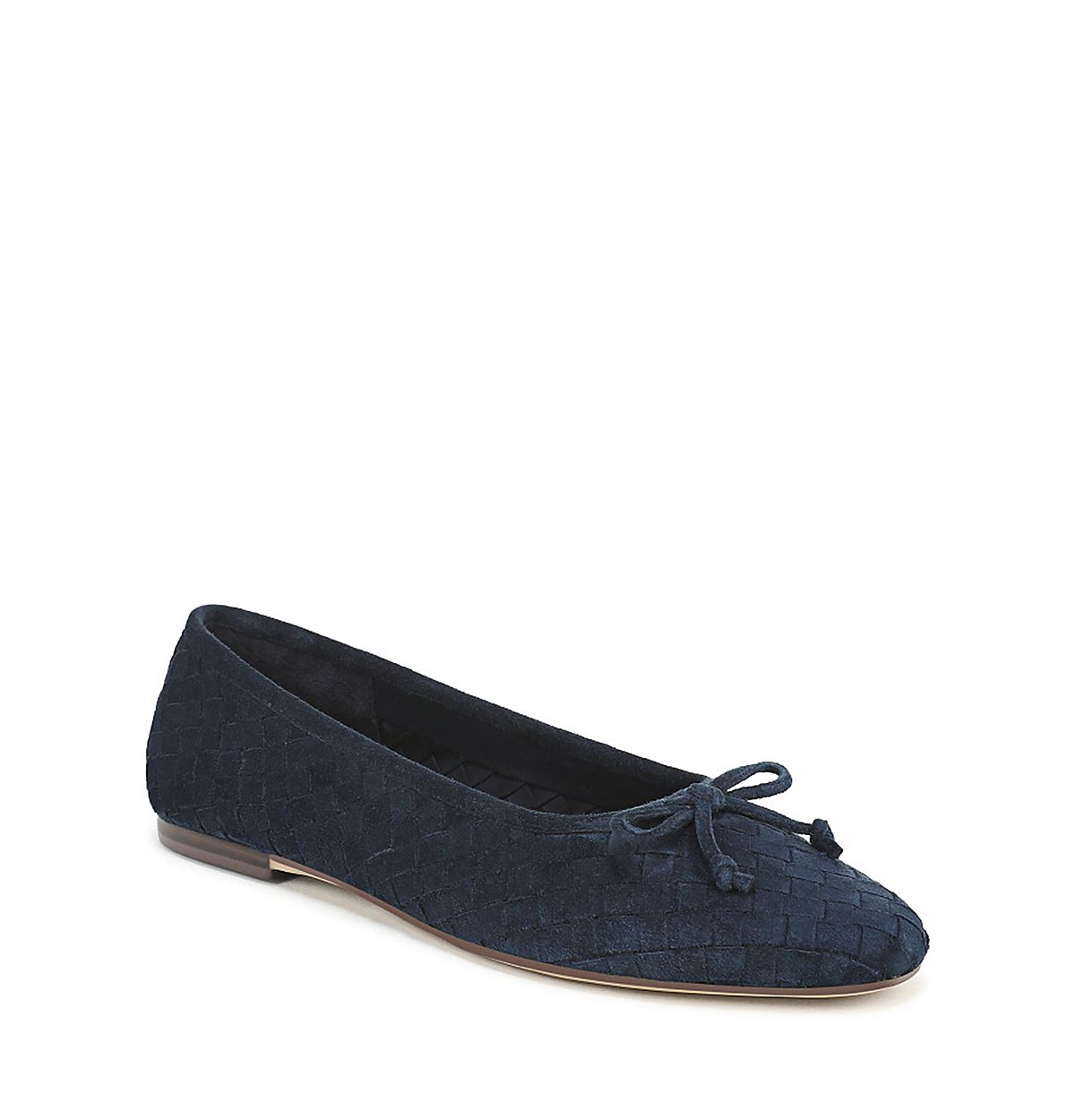 Sam Edelman Women's Ruthie Suede Bow Woven Ballet Flats