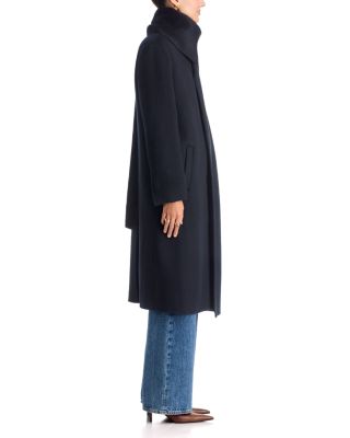 Olivia Wool Blend Coat with Scarf