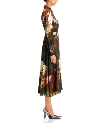 The Mika Silk Blend Belted Dress