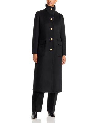 Stand Collar Button Front Coat