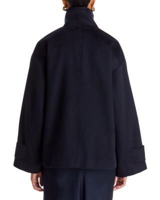 Melton Button Front Coat - thumbnail 4