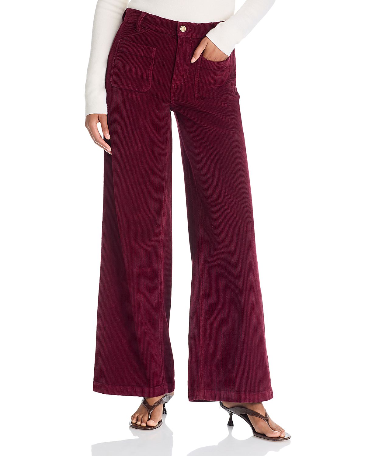 Ramy Brook Cleo Corduroy High Rise Wide Leg Jeans
