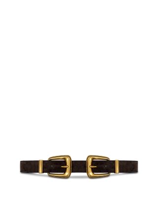 Veronica Beard Women's Suede Double Buckle Belt