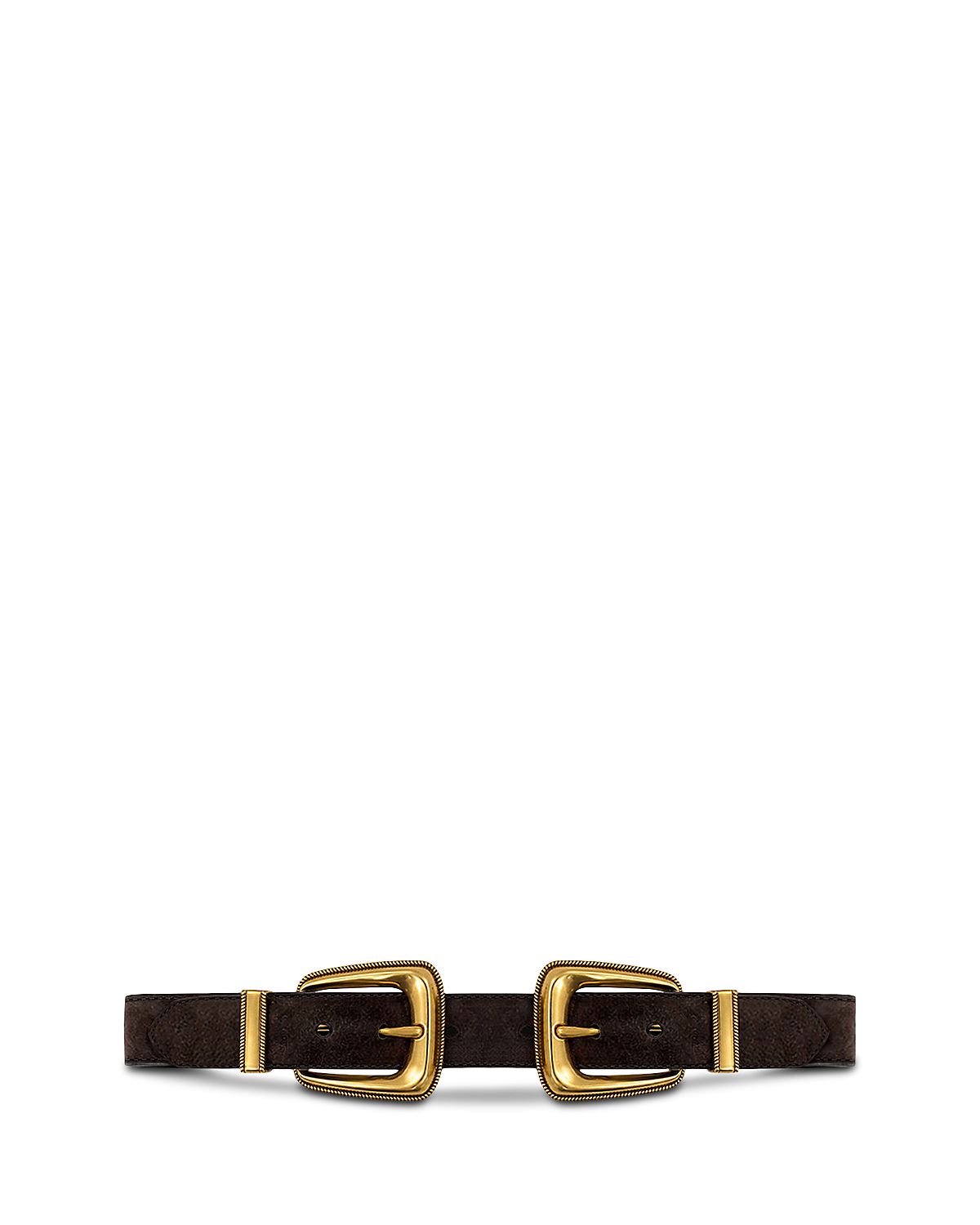 Veronica Beard Women's Suede Double Buckle Belt