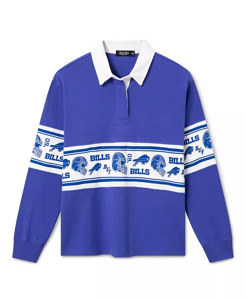 Junk Food Clothing Women's Buffalo Bills Helmet Rugby Shirt