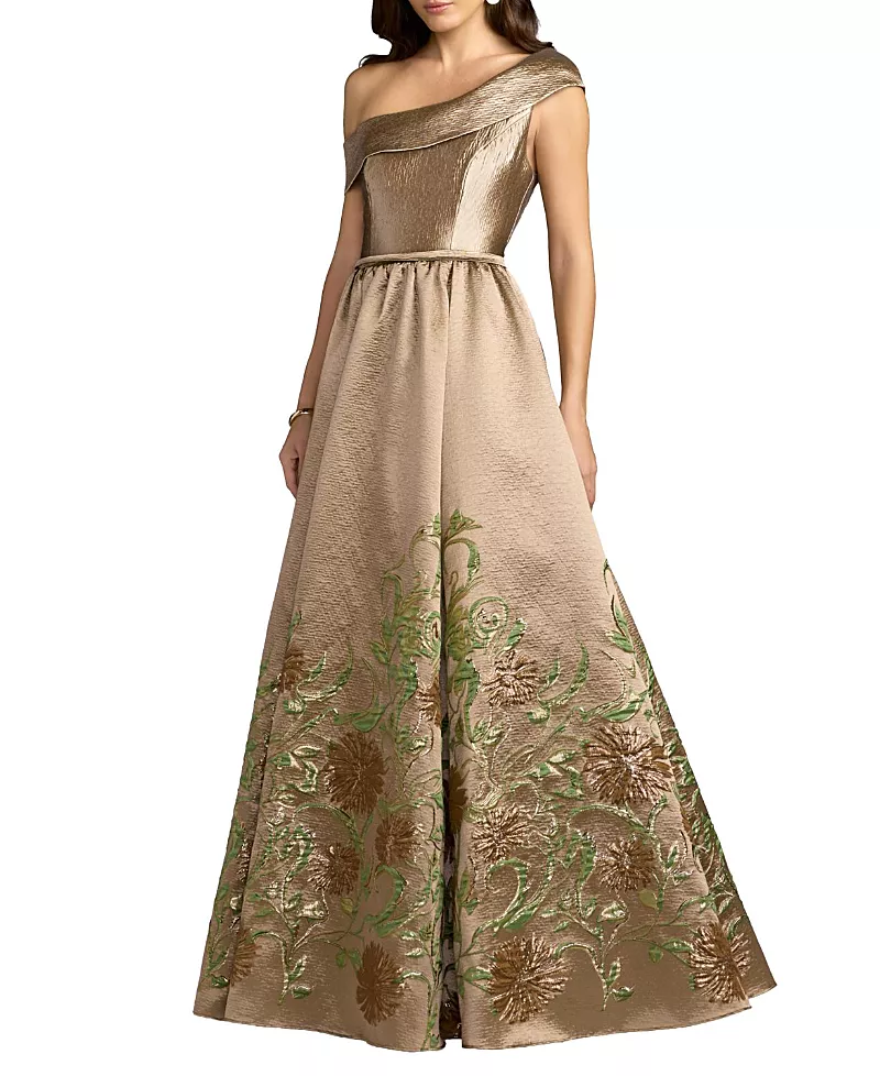 Mac Duggal Floral Off The Shoulder Ballgown