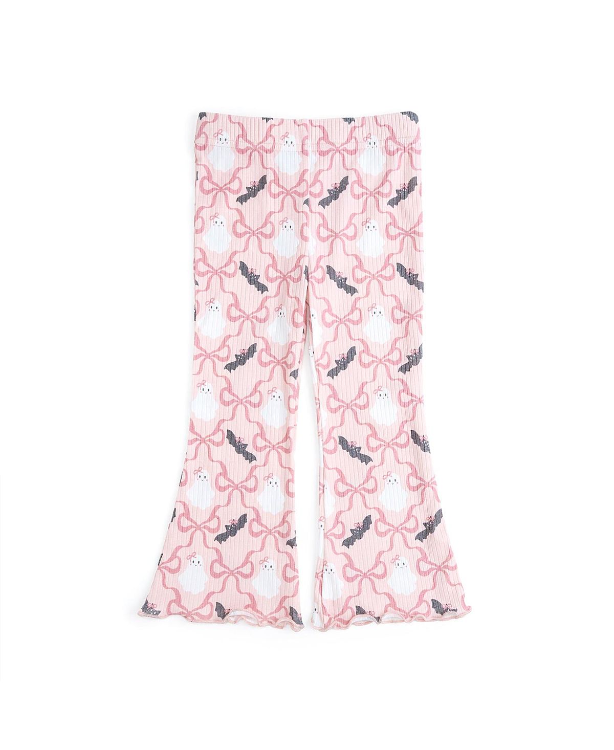 Sweet Wink Girls' Bat and Ghost Trellis Halloween Flare Legging - Little Kid