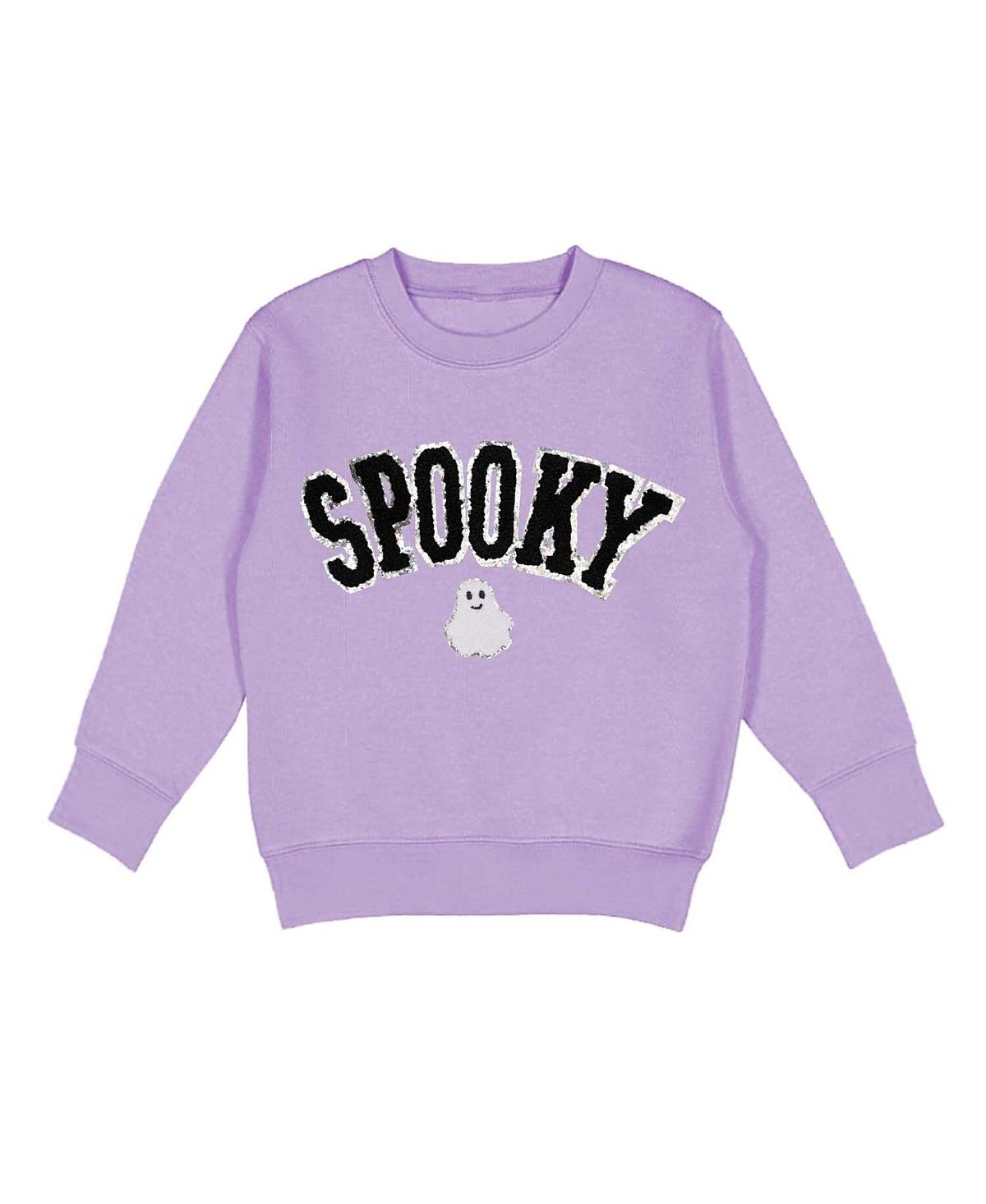Sweet Wink Girls' Spooky Ghost Patch Halloween Sweatshirt - Big Kid