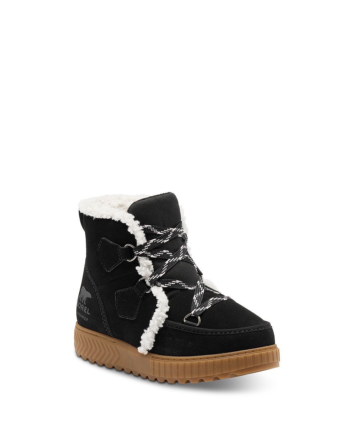 Sorel Unisex Ona Ave Alpine Suede Faux Shearling Lined Ankle Boots Big Kid