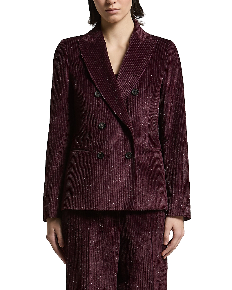 Peserico Wet Effect Corduroy Double Breasted Jacket