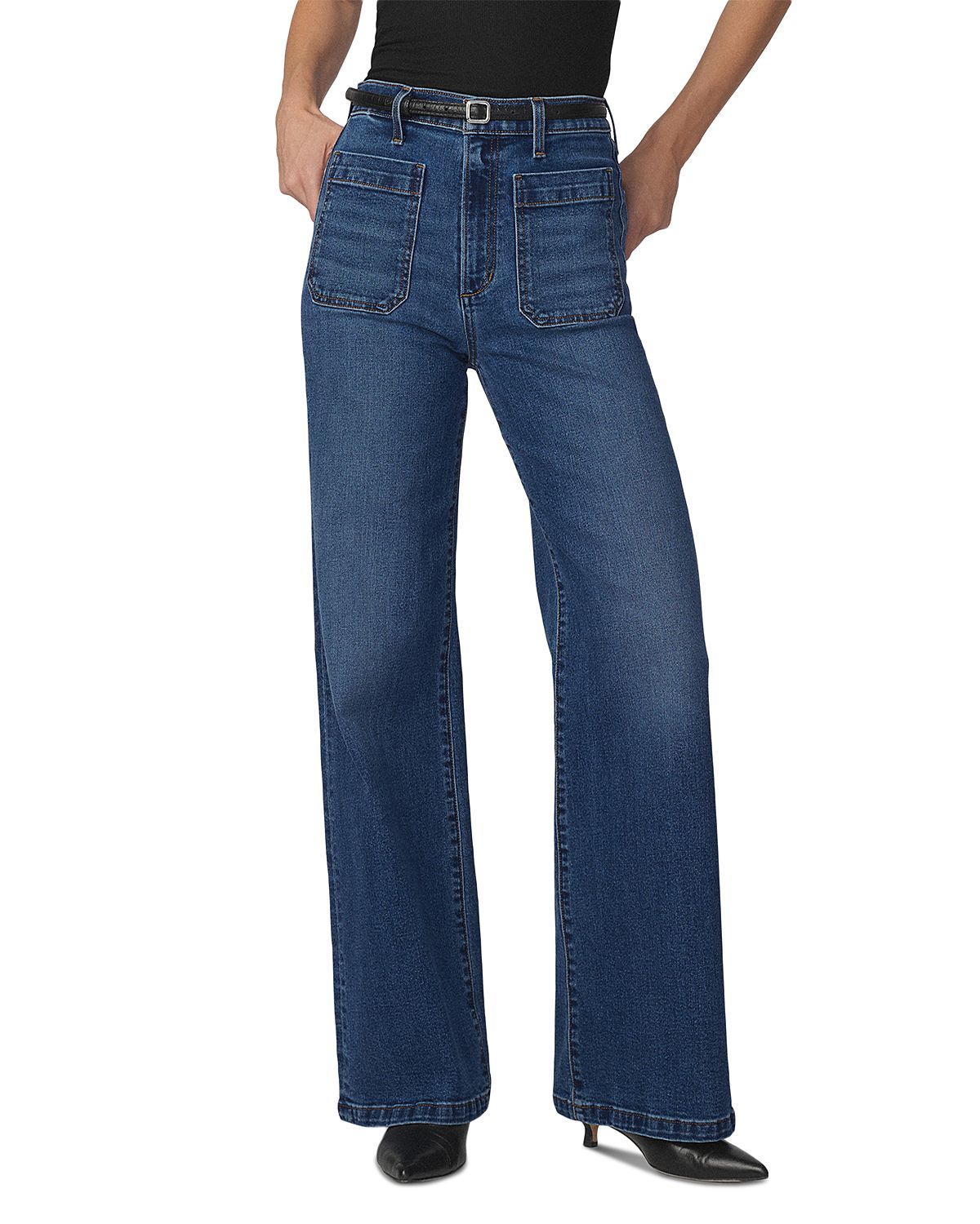 Joe's Jeans The Mia Patch Pocket High Rise Wide Leg Jeans