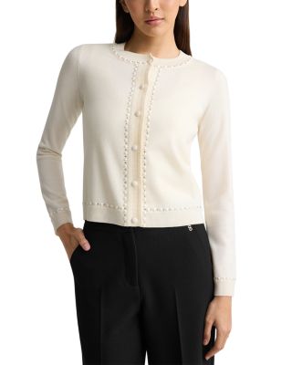 Wool Embellished Edge Cardigan