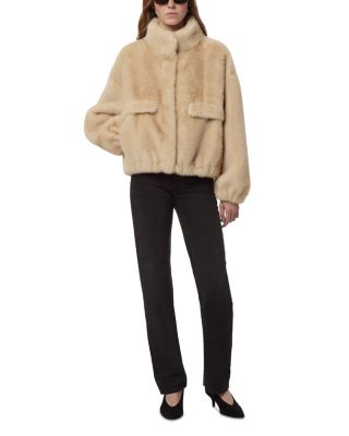 Iris Shaved Faux Fur Bomber Coat