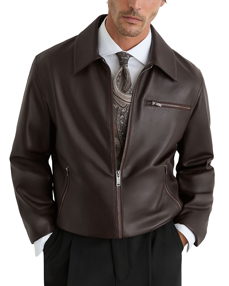 Reiss Strader Leather Jacket